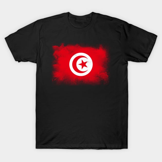 Tunisia Flag T-Shirt by psychoshadow